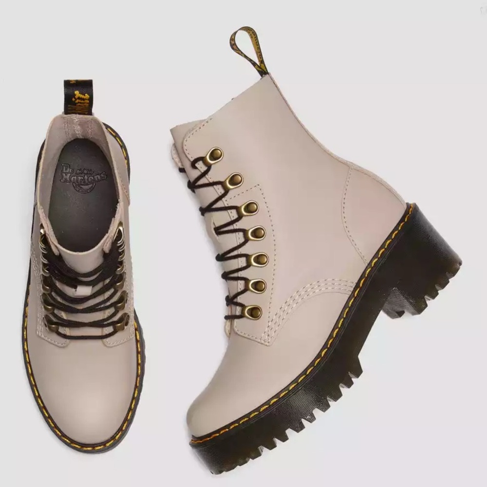 Dr Martens‎ RARE Leona Bone Platform Combat Boot